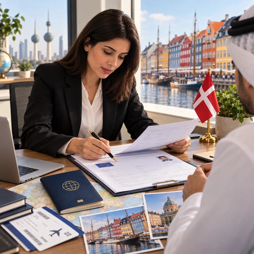 جواز سفر وملف تأشيرة الدنمارك من الكويت